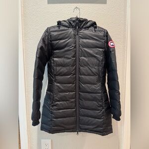 NEW $800 Canada Goose Black Puffer Long Coat Jacket XS